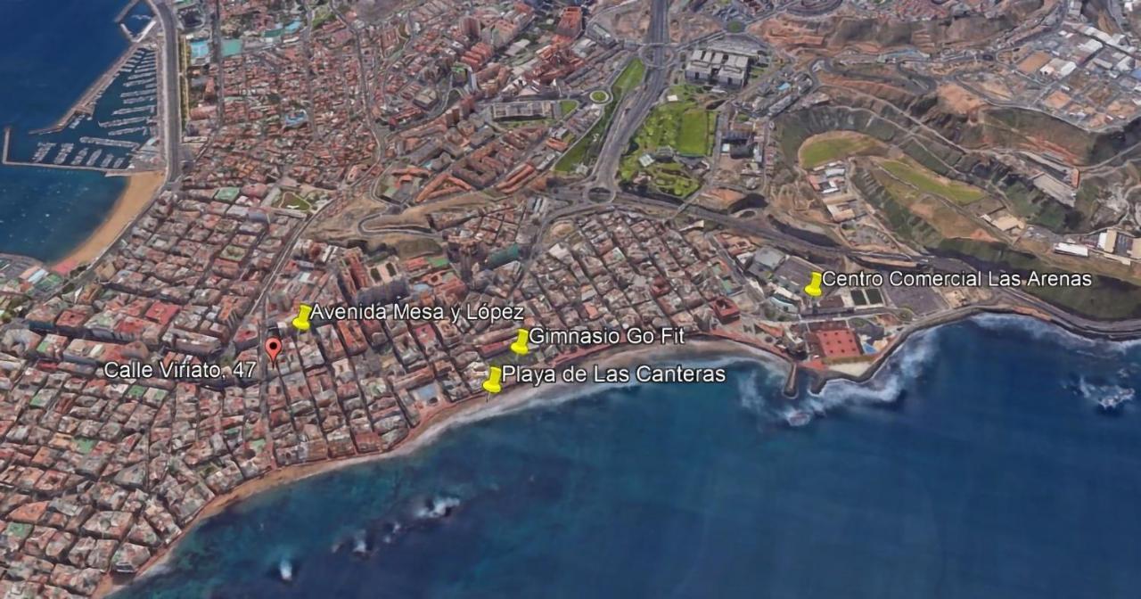 Flatguest Viriato - Wifi - Ac - Terraza Compartida Lejlighed Las Palmas de Gran Canaria Eksteriør billede